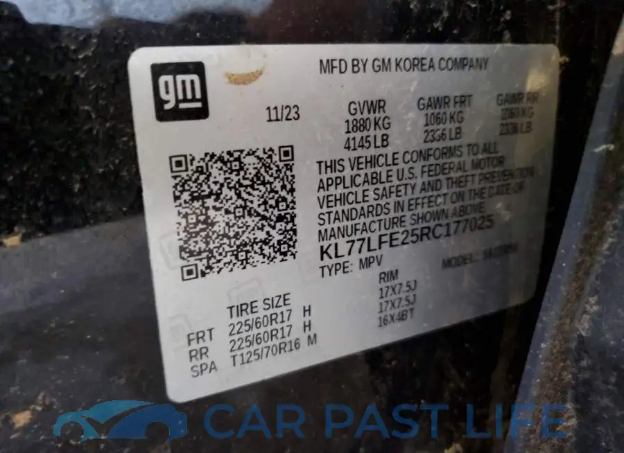 KL77LFE25RC177025# 12