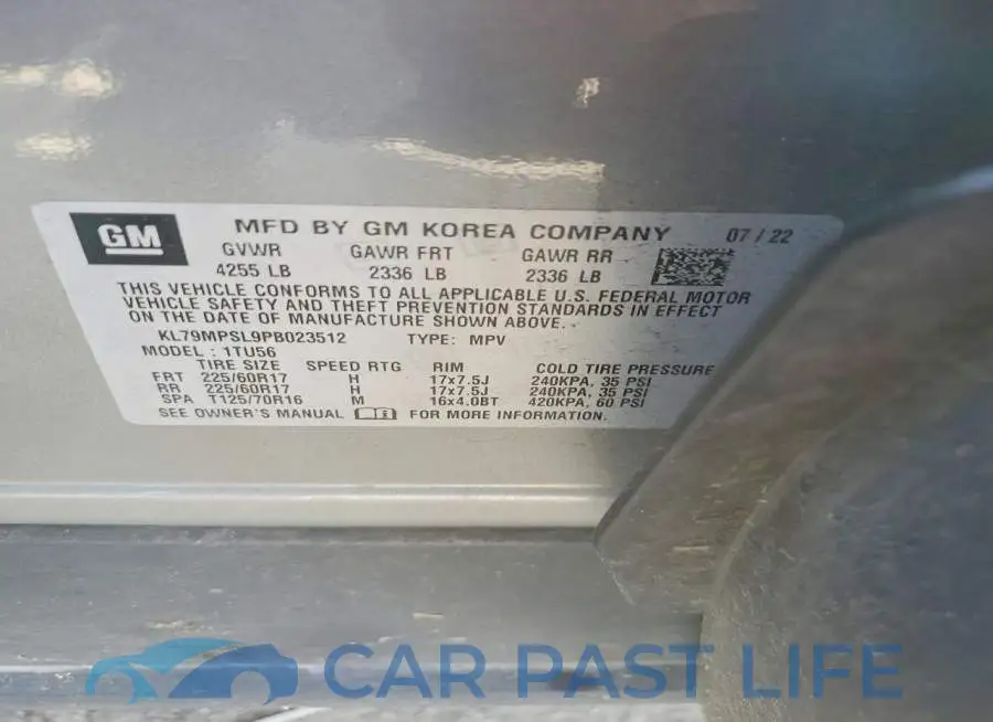 KL79MPSL9PB023512# 13