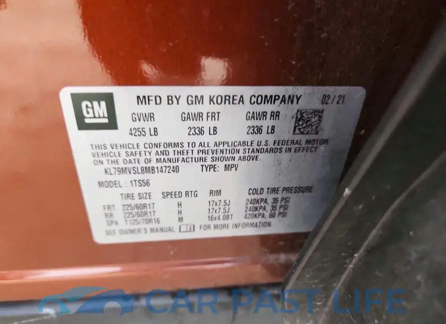 KL79MVSL8MB147240# 12