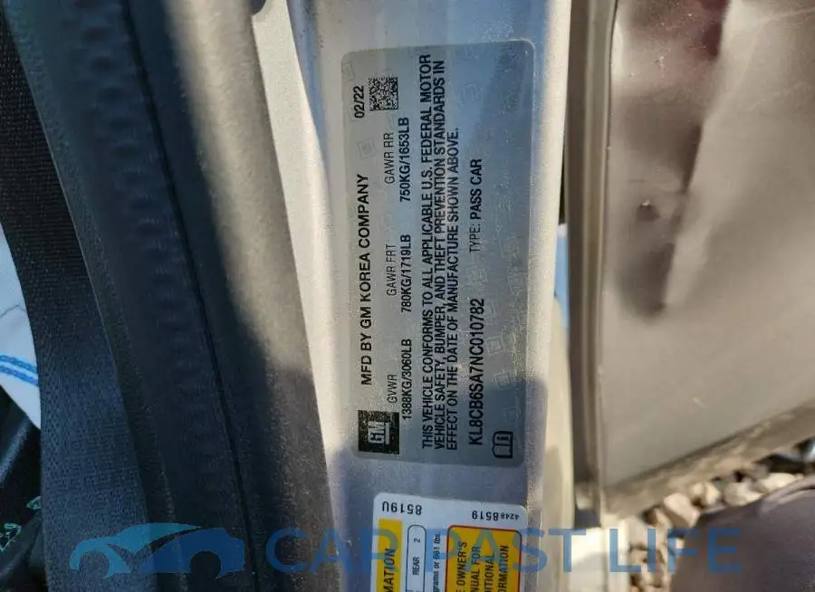 KL8CB6SA7NC010782# 13