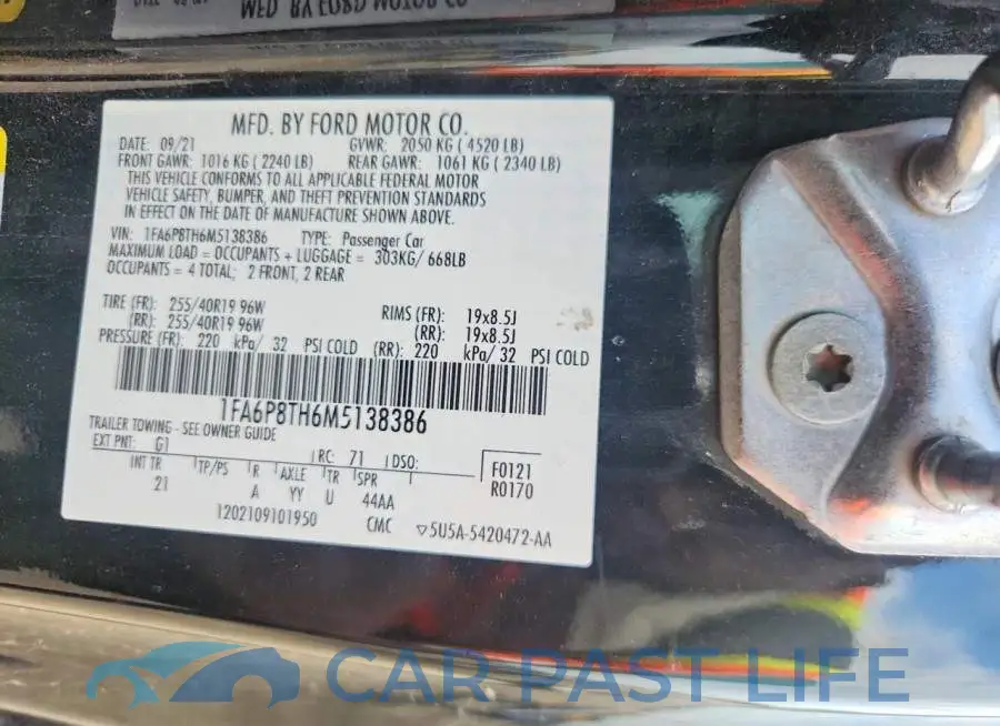 1FA6P8TH6M5138386# 13