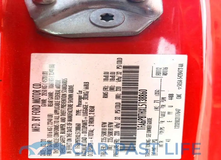 1FA6P8THXL5138860# 13
