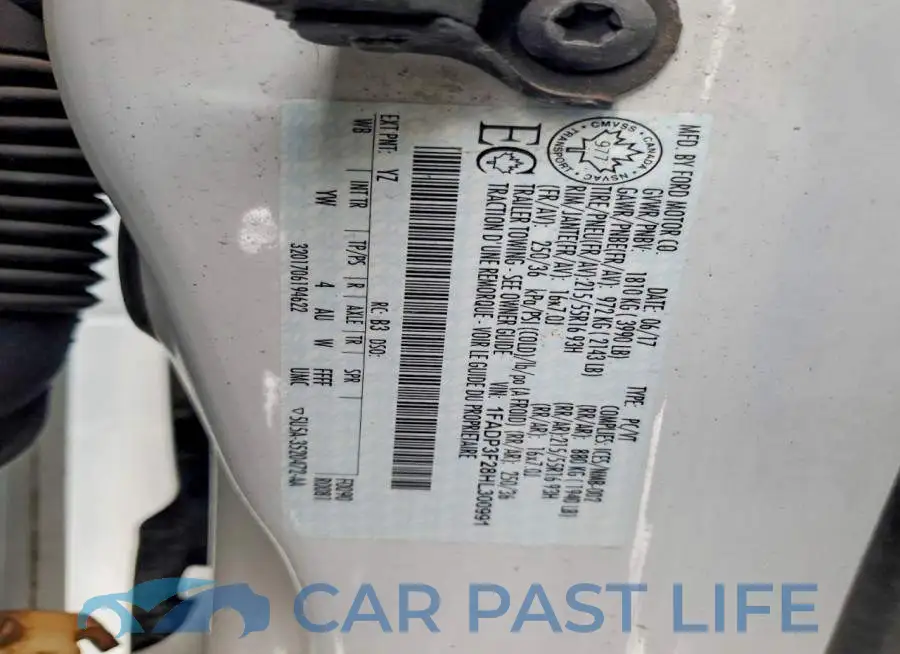 1FADP3F28HL300991# 12