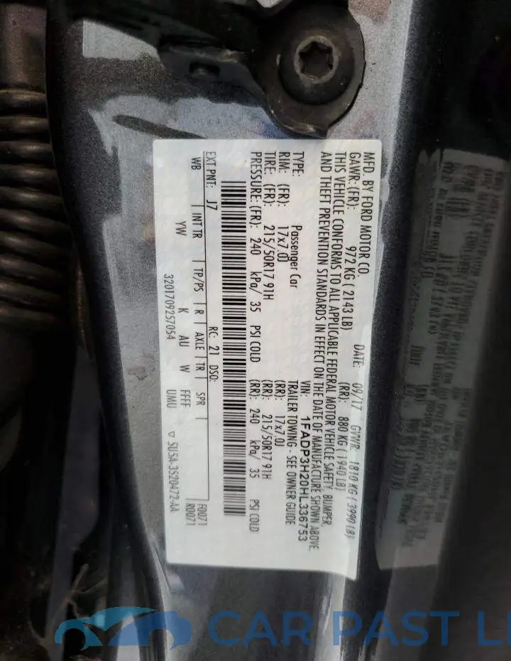 1FADP3H20HL336753# 12