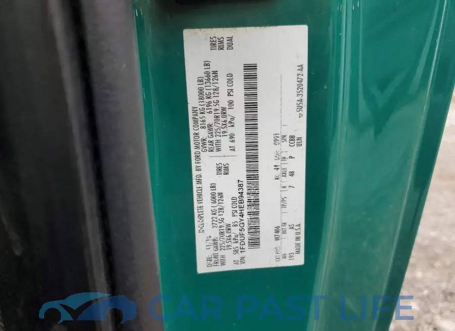 1FDUF5GY4HEB94387# 10