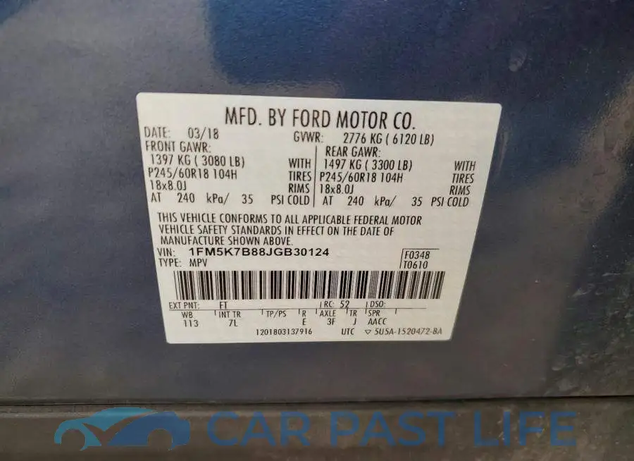 1FM5K7B88JGB30124# 14