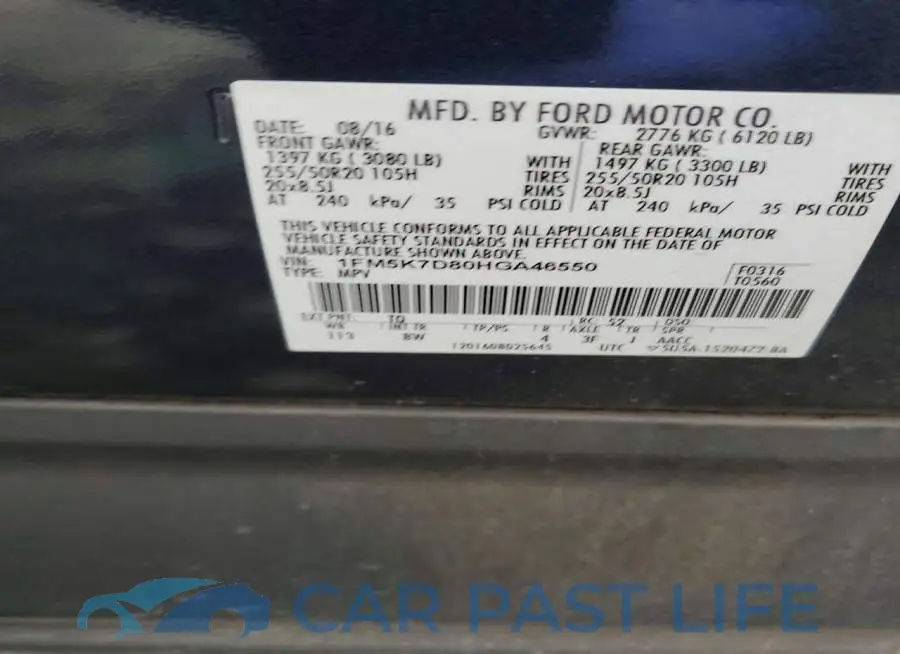 1FM5K7D80HGA46550# 13