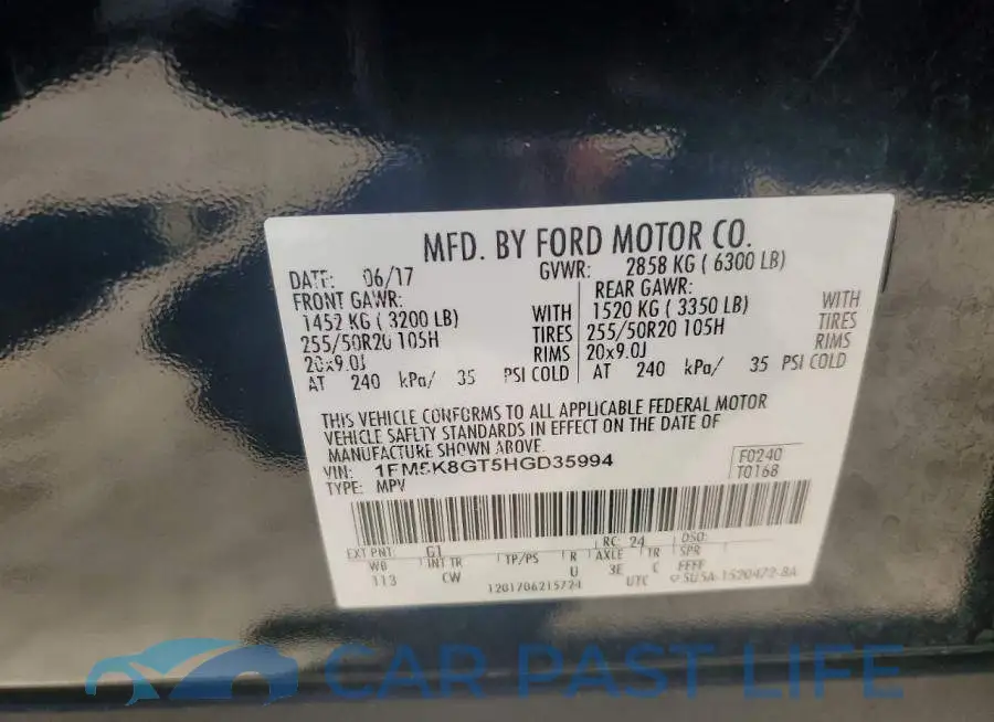1FM5K8GT5HGD35994# 13