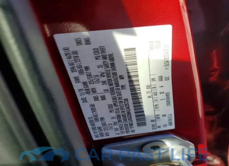 1FMCU0GD8KUA35726# 12