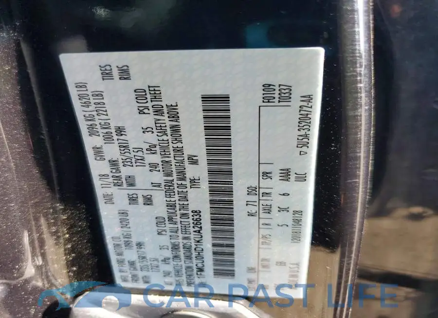 1FMCU0HD1KUA26638# 13