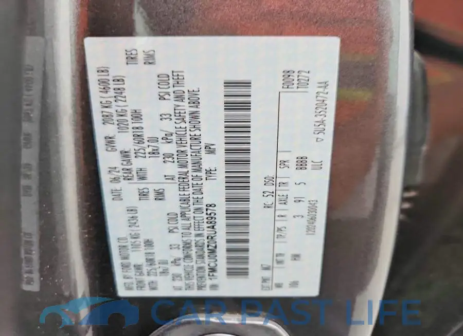 1FMCU0MZ0RUA89578# 13