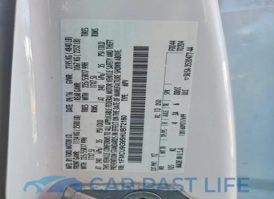 1FMCU9G95HUB72180# 14