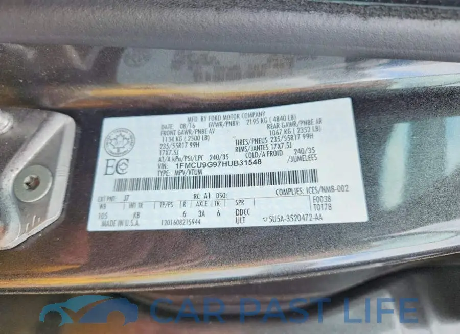 1FMCU9G97HUB31548# 14