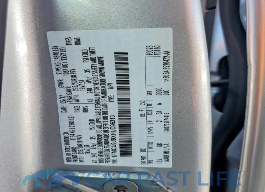 1FMCU9J9XHUD96313# 13