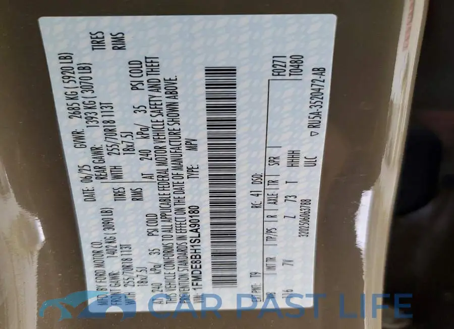 1FMDE8BH1SLA90180# 13