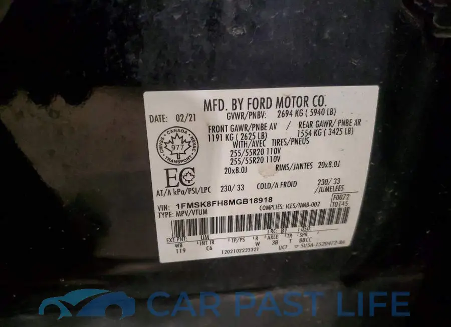 1FMSK8FH8MGB18918# 13