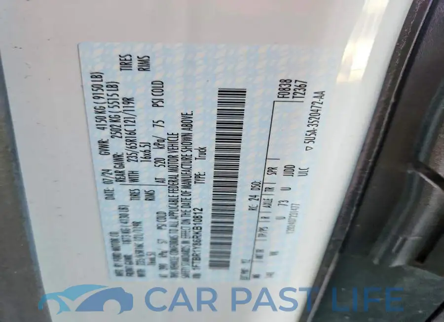 1FTBR1Y86RKB10812# 12