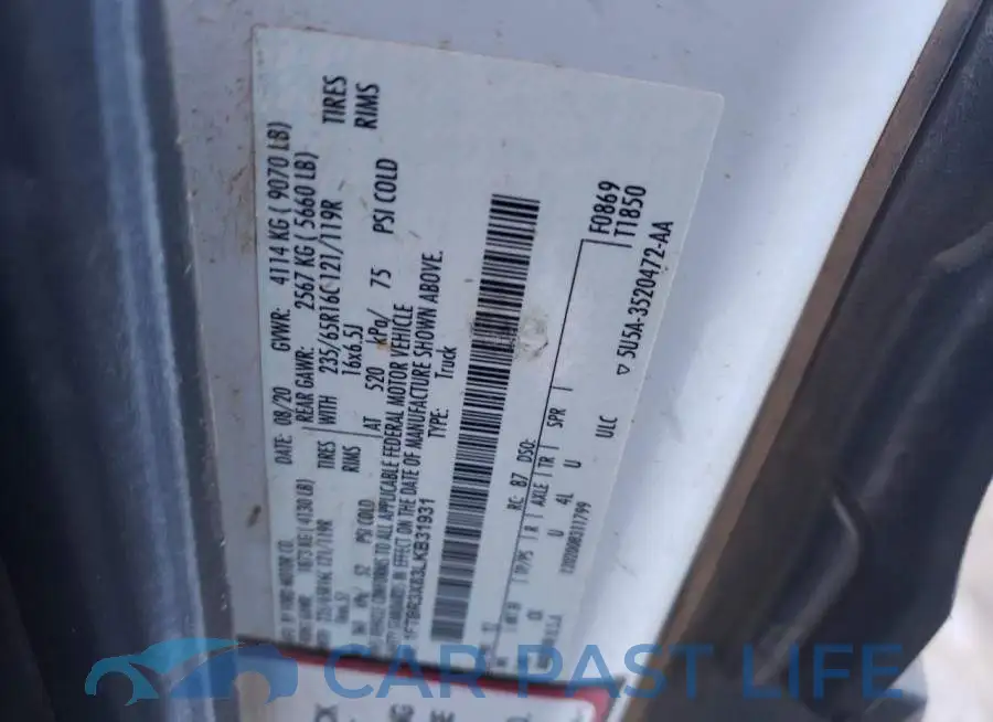 1FTBR3X83LKB31931# 12