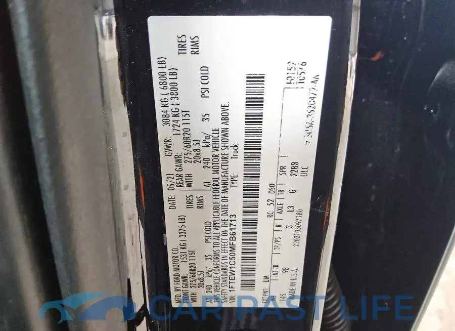 1FTEW1C50MFB61713# 13