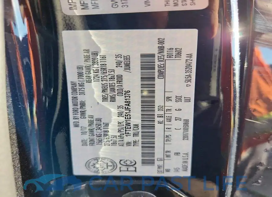 1FTEW1E51JFA81376# 12