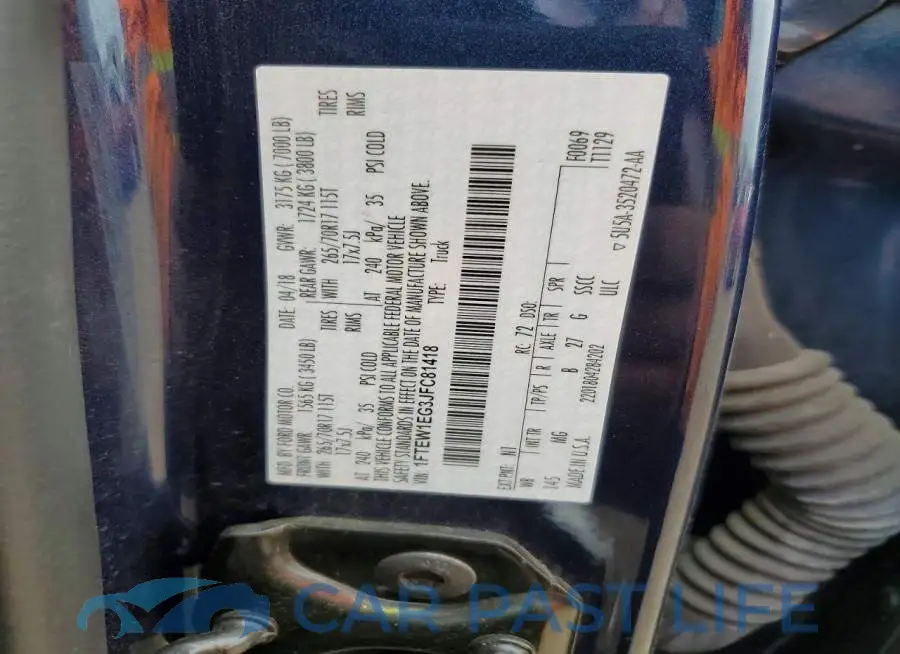 1FTEW1EG3JFC81418# 12
