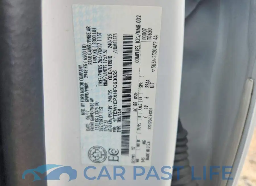 1FTEW1EPXHFC63055# 12