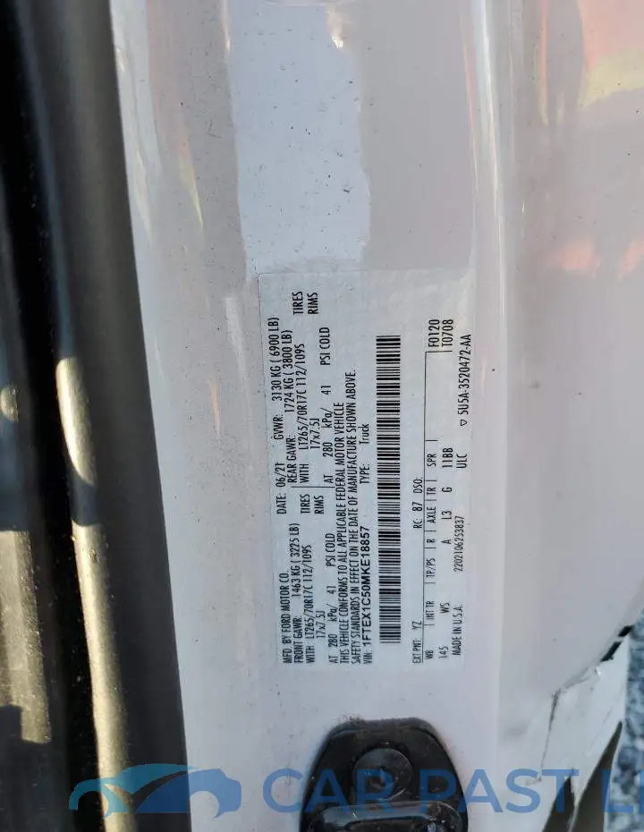1FTEX1C50MKE18857# 12