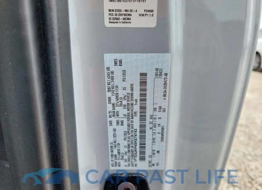 1FTEX2KP4SKE74743# 12