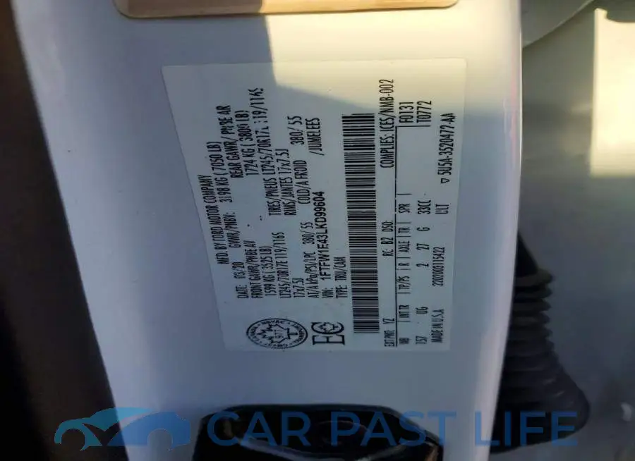 1FTFW1E43LKD99604# 12