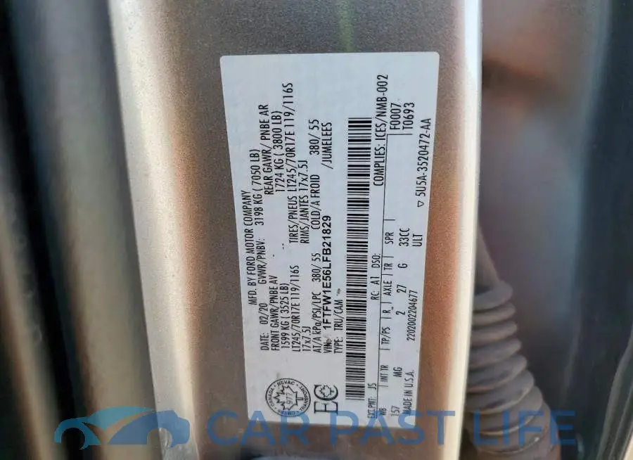 1FTFW1E56LFB21829# 12