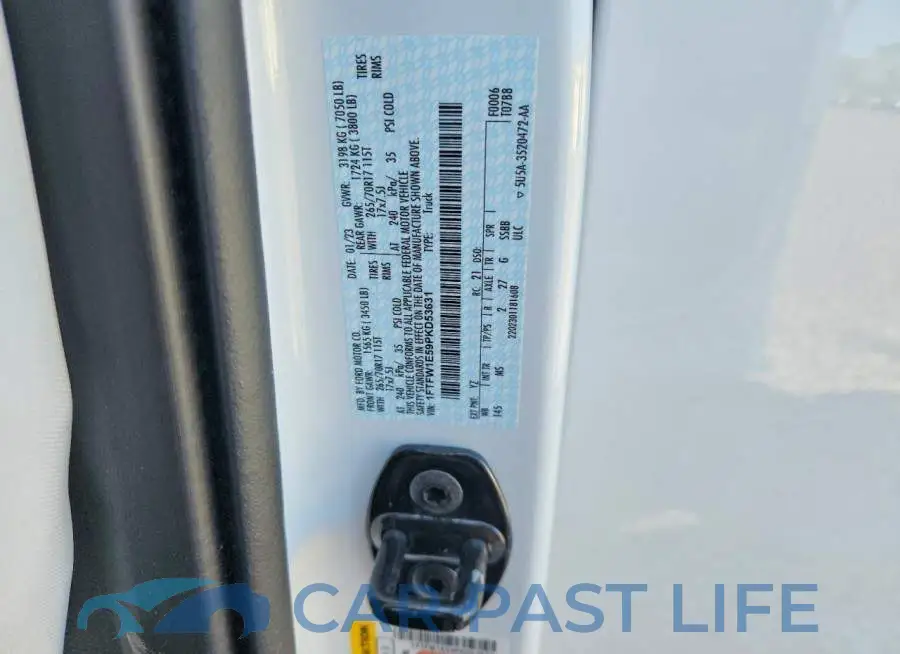 1FTFW1E59PKD53631# 12