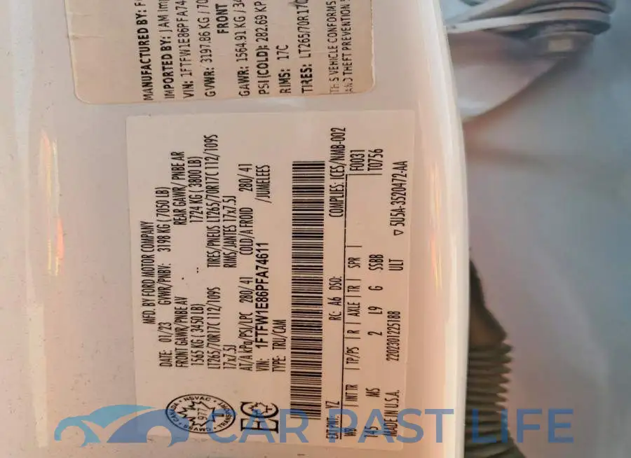 1FTFW1E86PFA74611# 13