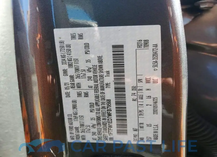 1FTFW1ED7MFB79568# 13