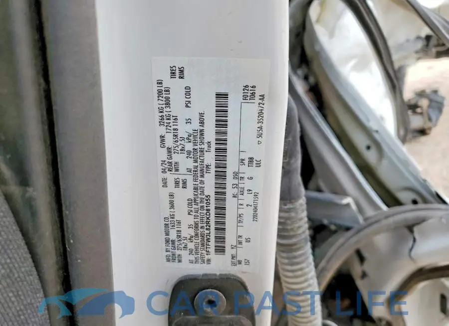 1FTFW3L82RKD81055# 12