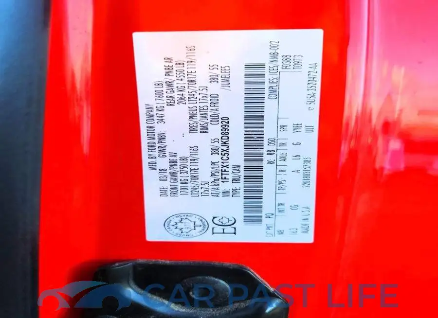 1FTFX1C5XJKD89920# 12