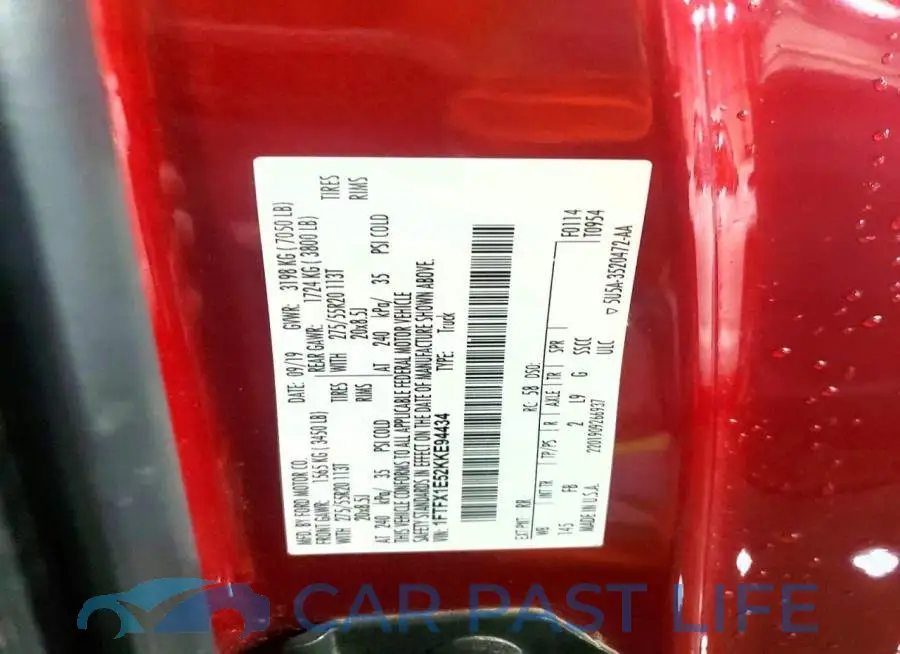 1FTFX1E52KKE94434# 13