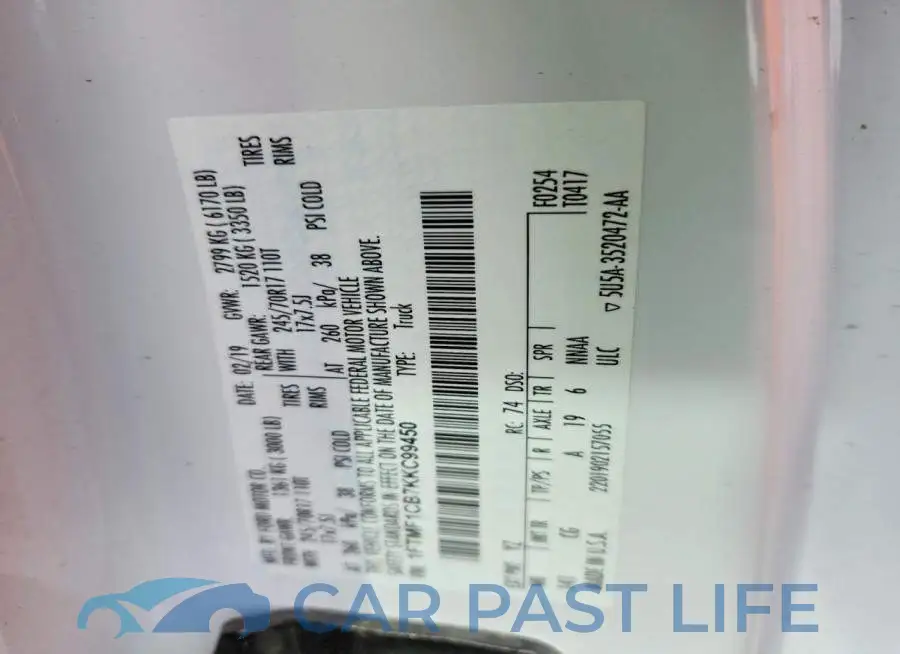 1FTMF1CB7KKC99450# 12