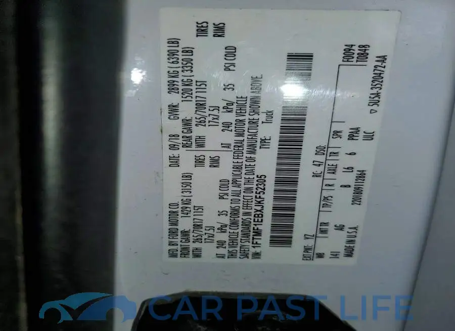 1FTMF1EBXJKF52305# 12