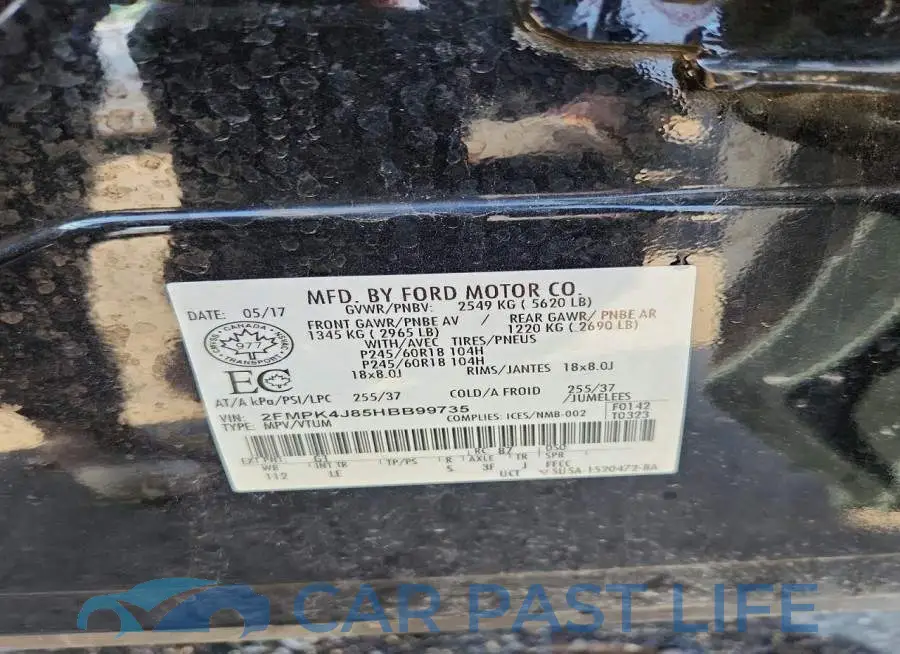 2FMPK4J85HBB99735# 13