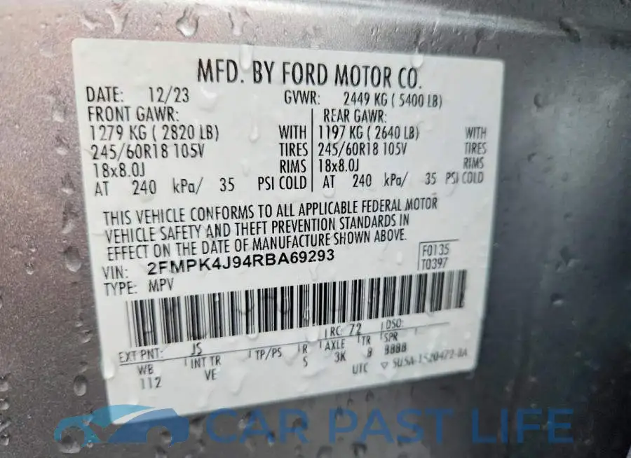 2FMPK4J94RBA69293# 13