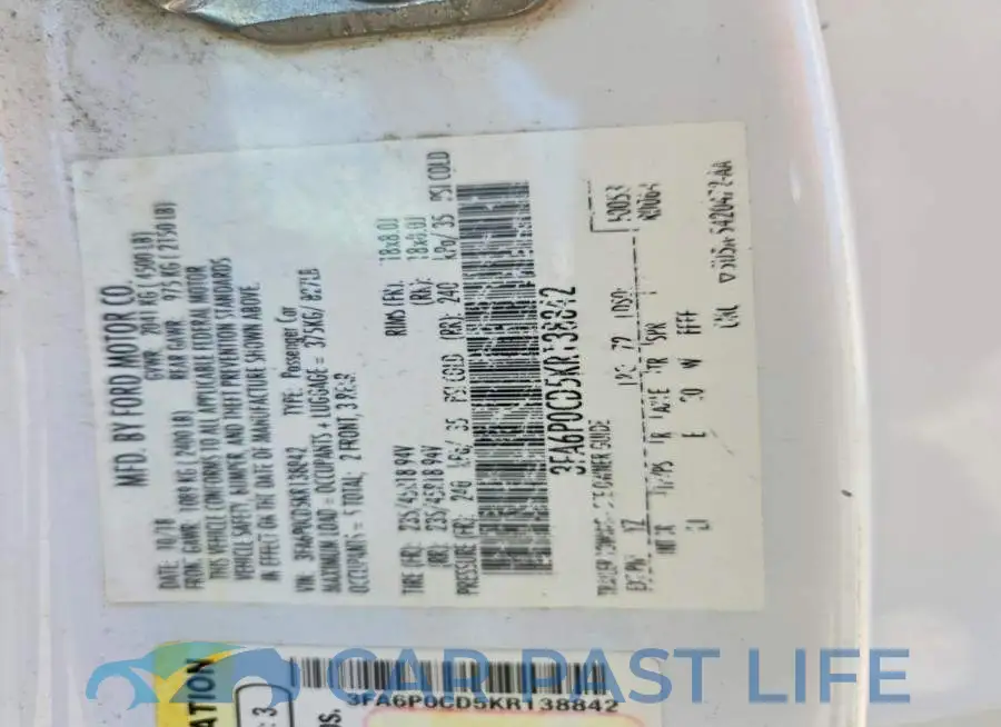 3FA6P0CD5KR138842# 12