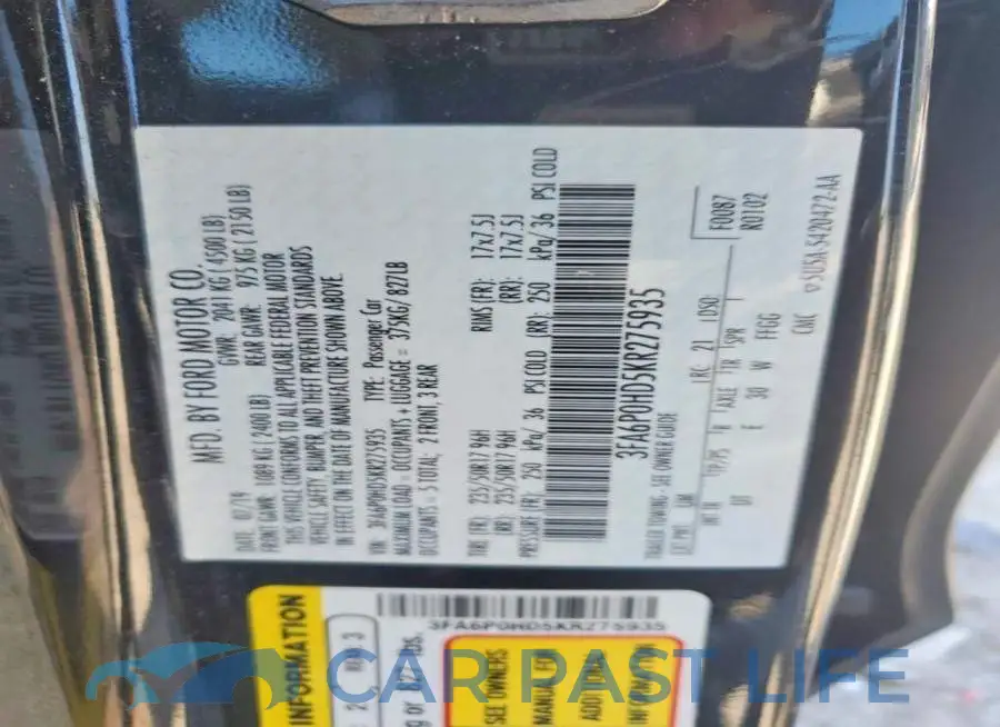 3FA6P0HD5KR275935# 12