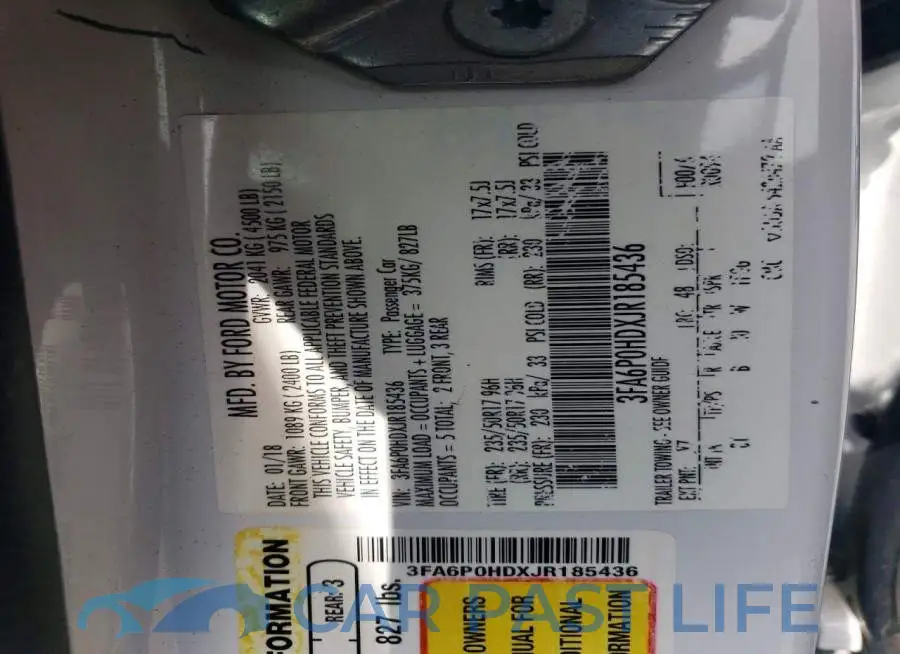 3FA6P0HDXJR185436# 12