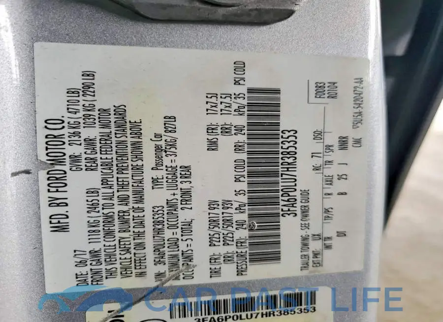 3FA6P0LU7HR385353# 12