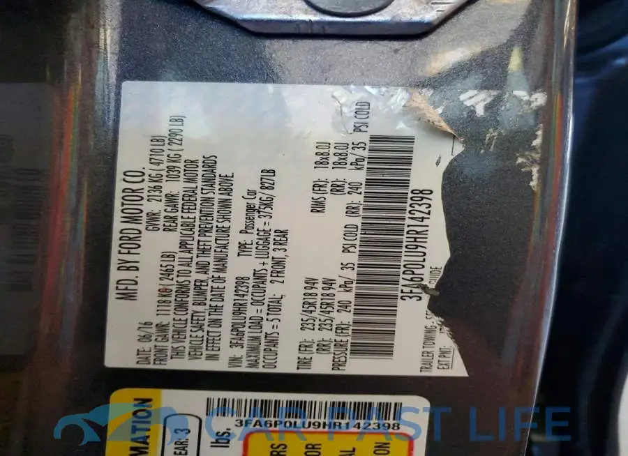 3FA6P0LU9HR142398# 12