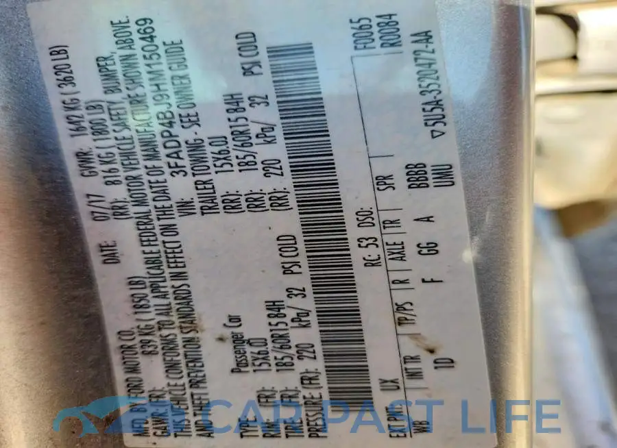 3FADP4BJ9HM150469# 13