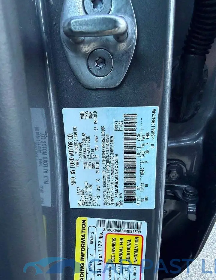 3FMCR9A62NRD85509# 12