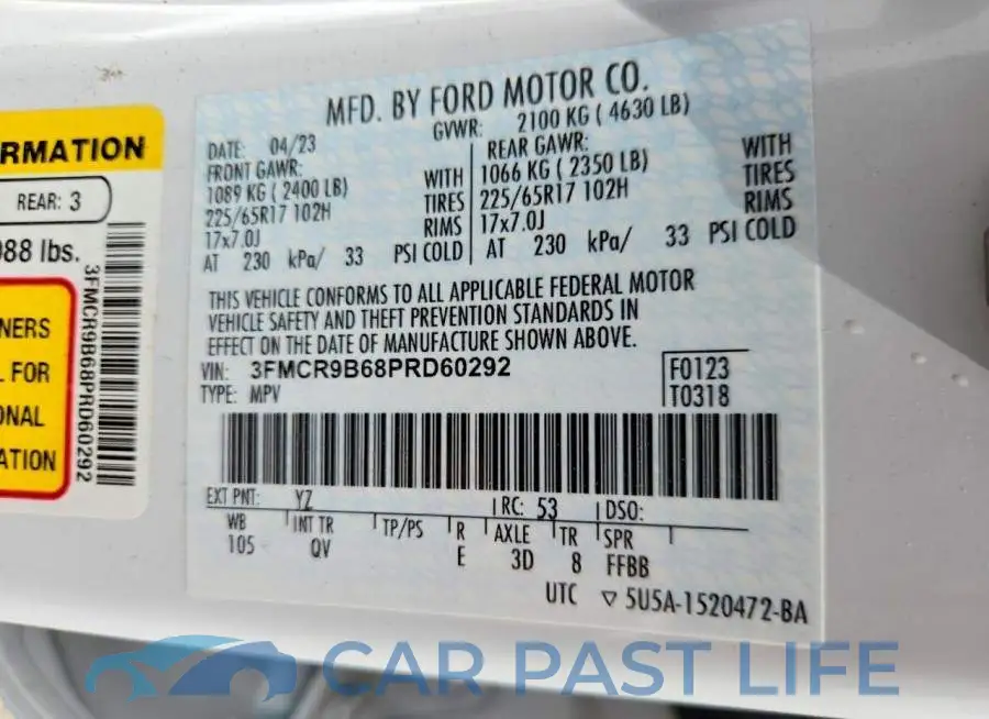 3FMCR9B68PRD60292# 13