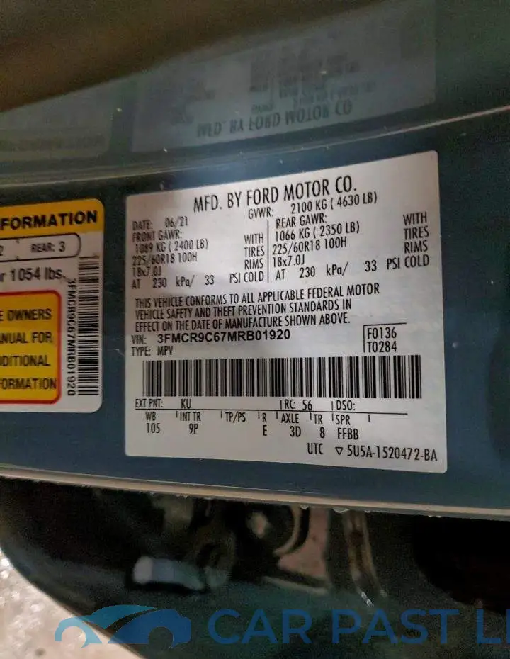 3FMCR9C67MRB01920# 14