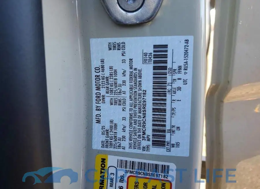 3FMCR9CN8SRE97182# 13